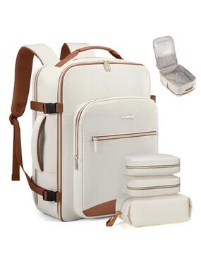 Womens 40L Travel Backpack Carry On Personal Item 17 Laptop Bag Packing Cubes